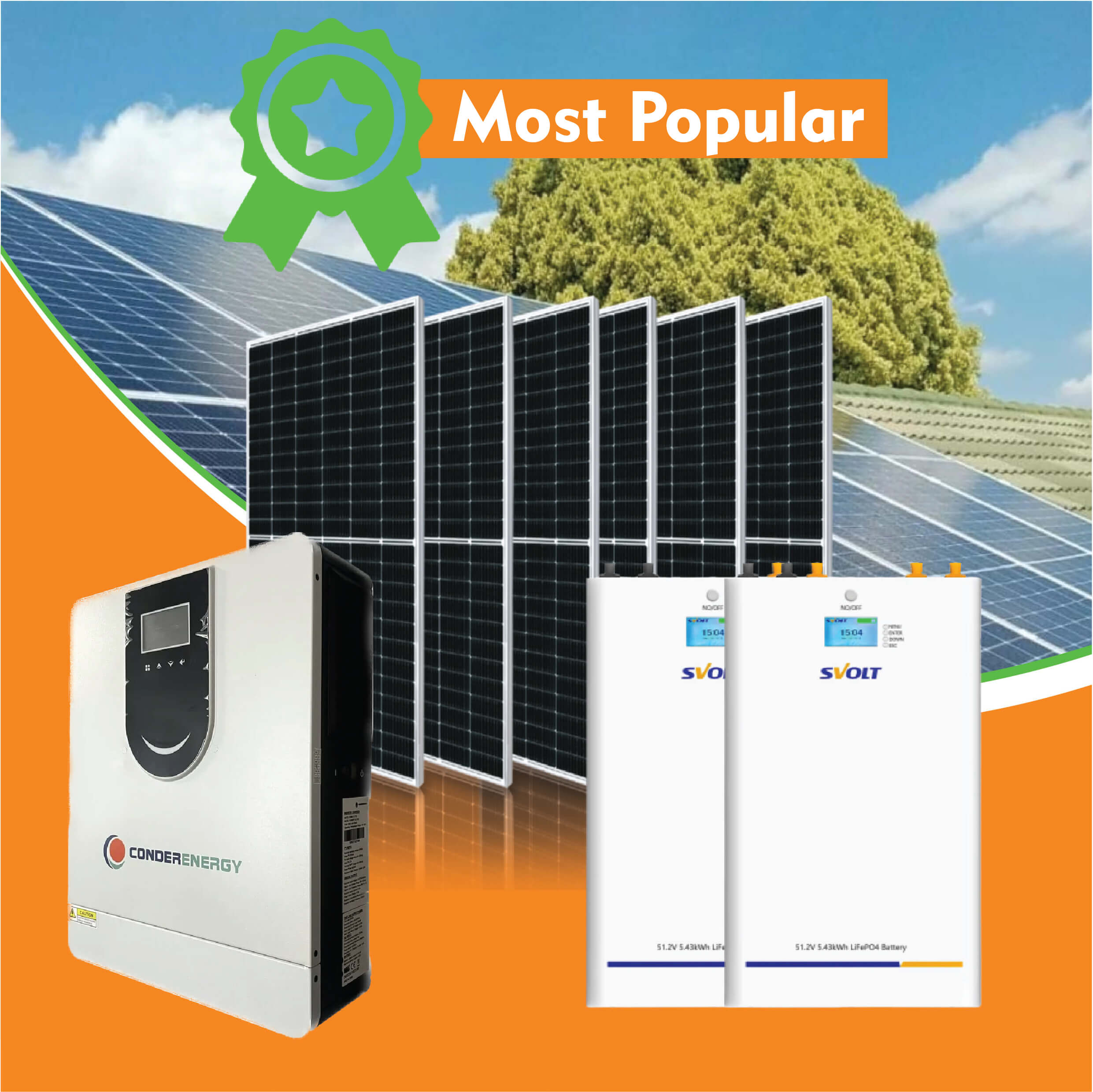 10kW Solar System with Conder Energy Inverter